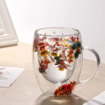 Çift Çidarlı Çiçekli Bardak - Görsel 2